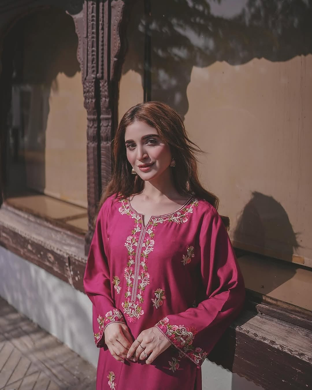 Dhanak embroided 2 peice