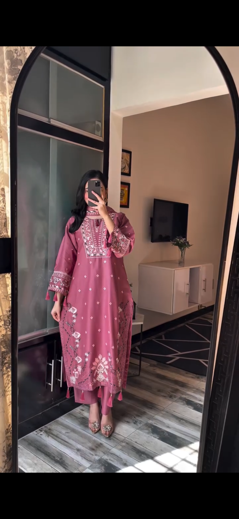 Blush Grace 3PC – Embroidered Lawn Suit